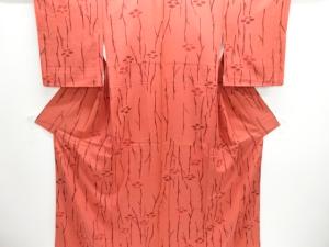 抽象枝花模様小紋着物